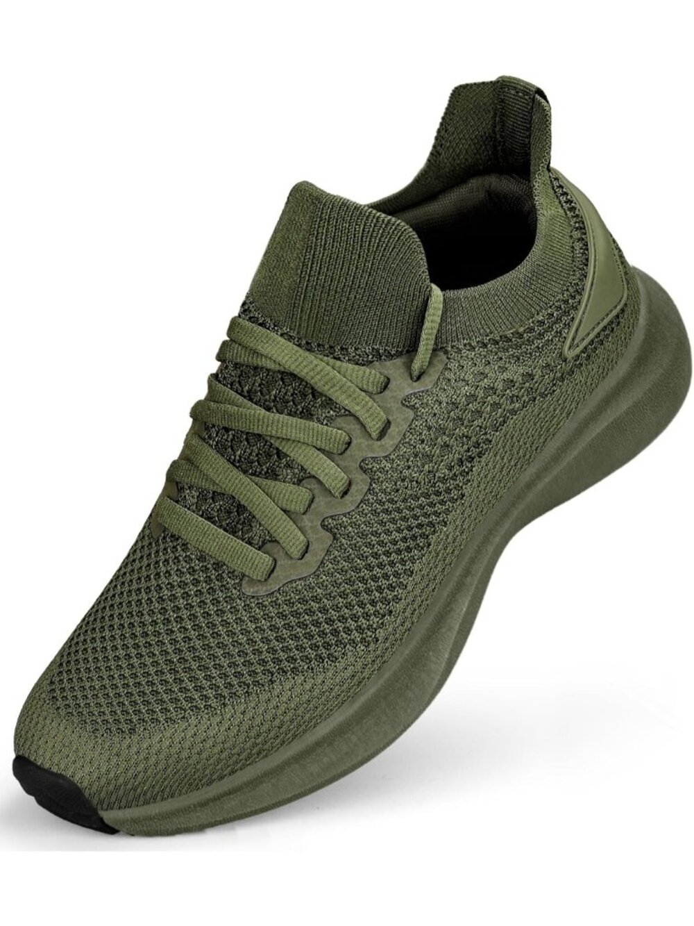 Women's Green Mesh Breathable Lightweight Non-Slip Comfortable Fashion Sneakers